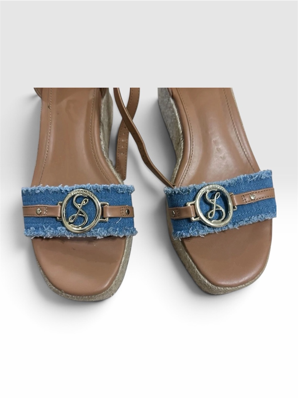 Sam and Libby Corrine Espadrille Denim Platform Wedge Sandal - Picture 7 of 7